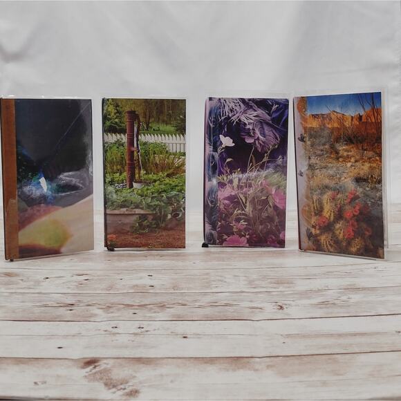 Plant Themed Small Travel Journals with Slip Covers, Handmade Small Notebook - Picture 1 of 9